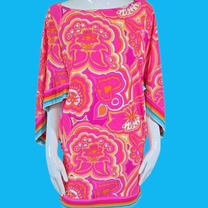 Trina Turk Pink and Orange Floral Dress